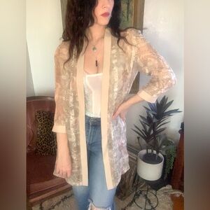Vintage R&M Richards Beige Lace Women's Blazer
